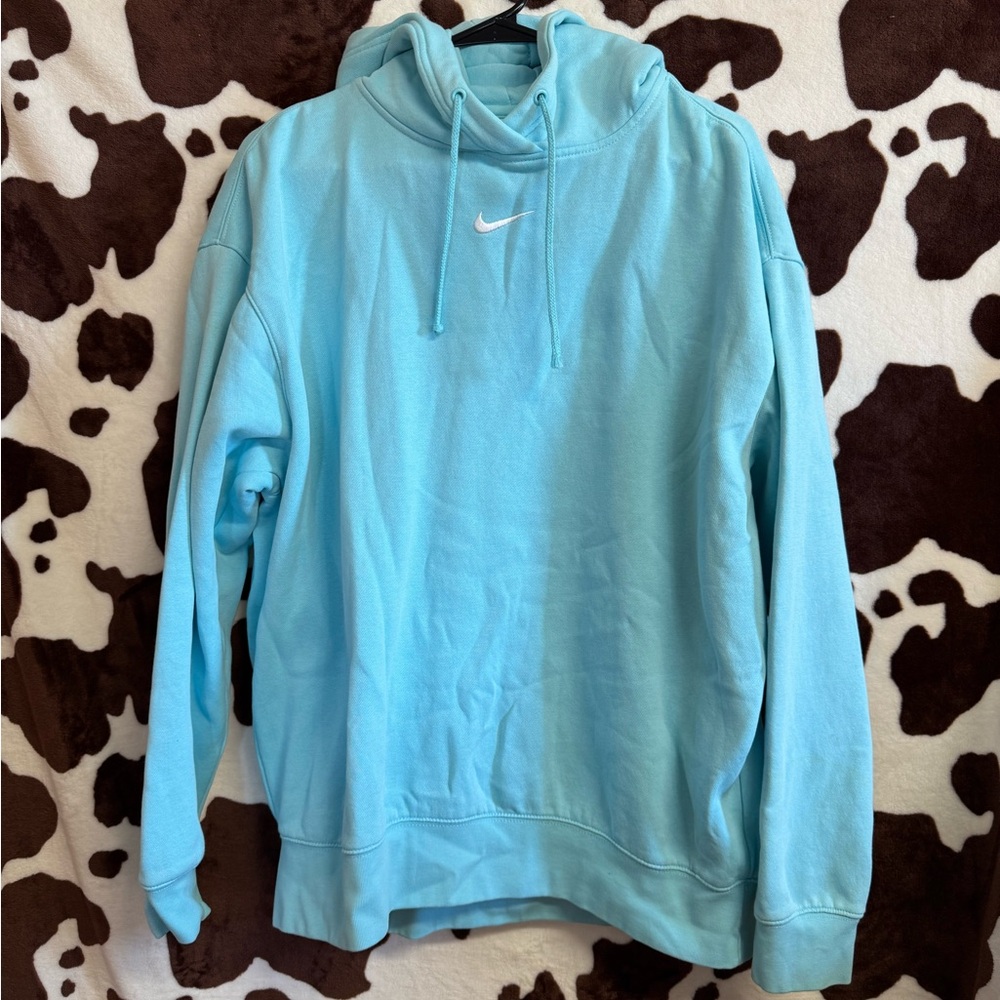 Nike Light Blue Swoosh Hoodie